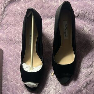 Like New Black Open Toe